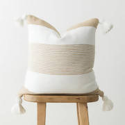 Pemium Moroccan Pillow Cover Pompon