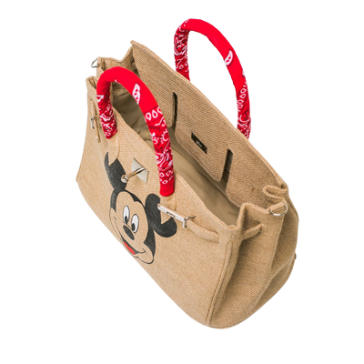 Birkin Style Jute Mouse Bag-Museo Factory-MyTindy