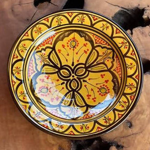 26 cm - Black & Yellow Moroccan Deep Dish
