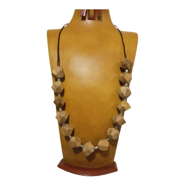 Olive Wood Beads Necklace Handcrafted-Mohamed El Arbi-MyTindy