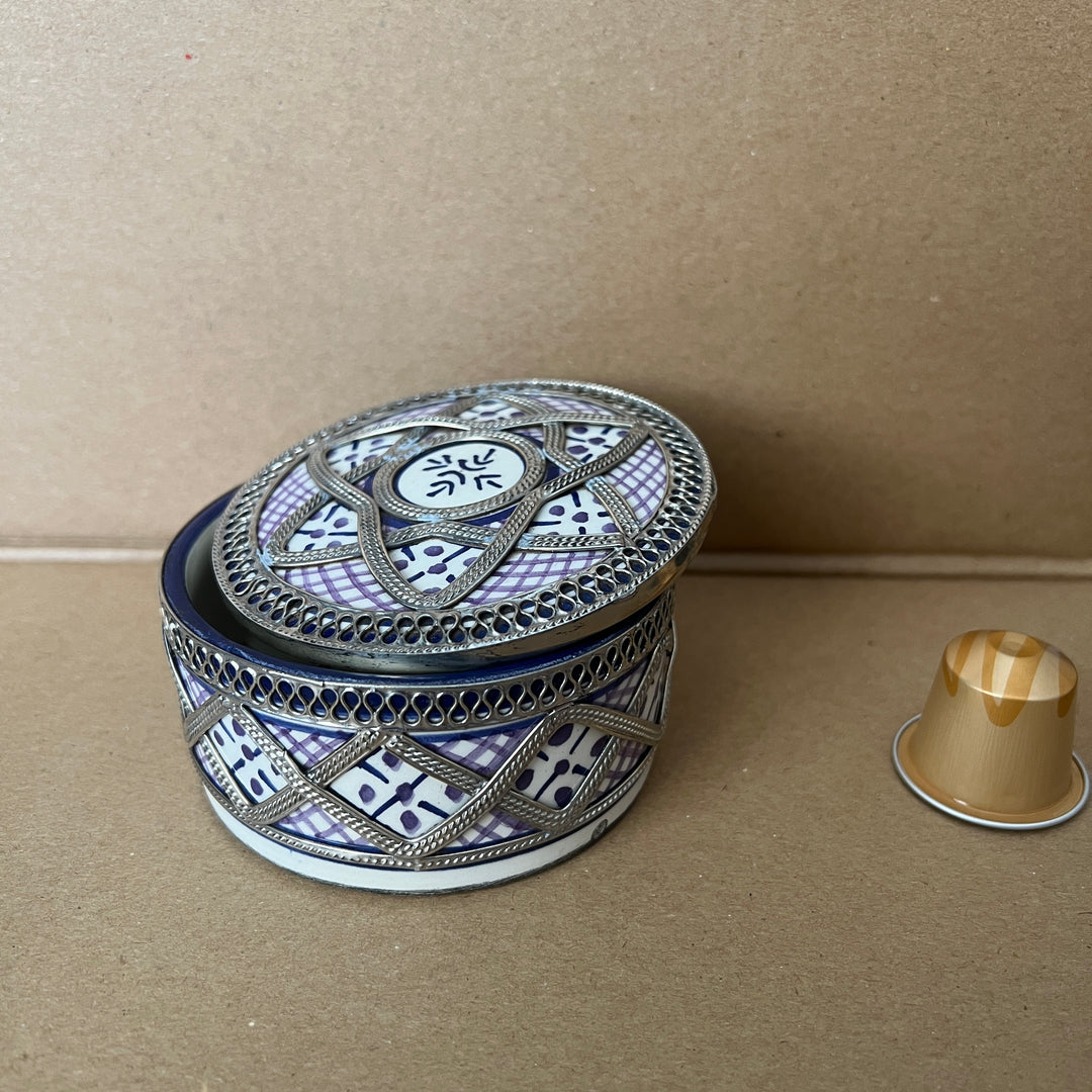 Purple Moroccan Jewelry Box