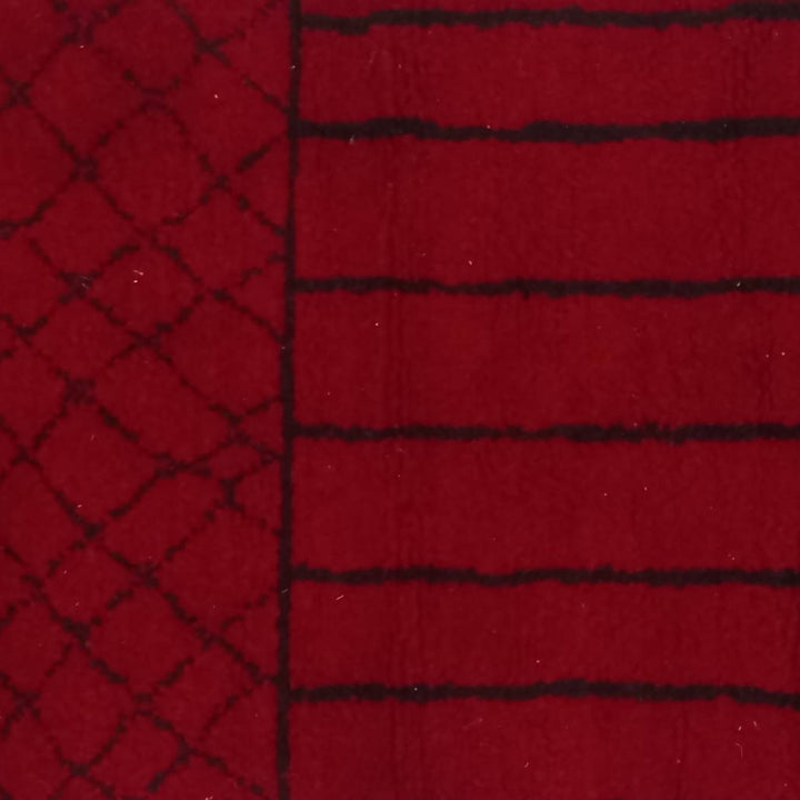 Red Beni Ourain Carpet - 288x100