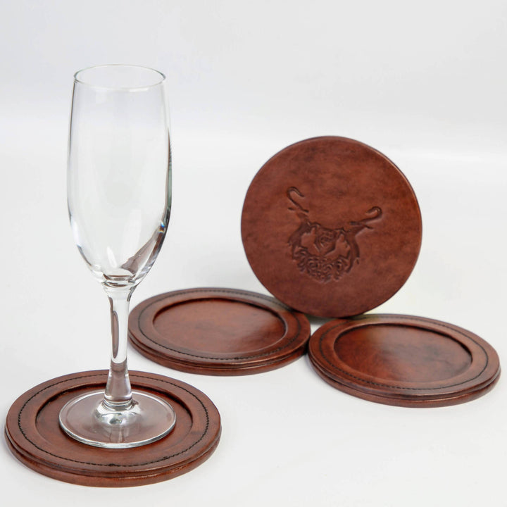 Round Leather Coasters