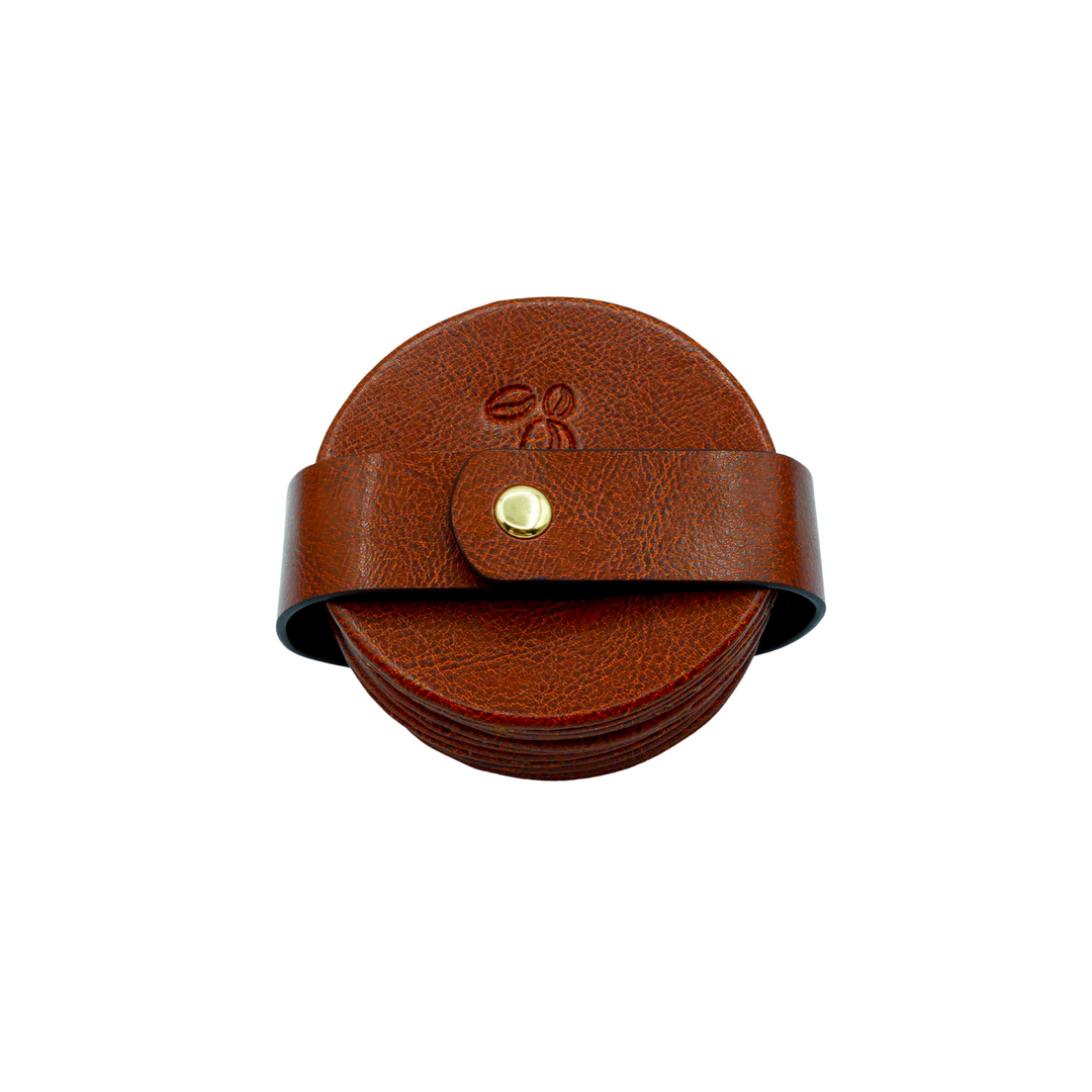 Set of 6 P-Leather Coasters