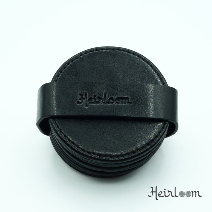 Set of 6 P-Leather Coasters