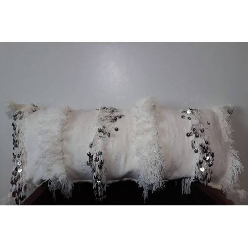 Handira cushion in wool and sequins XL