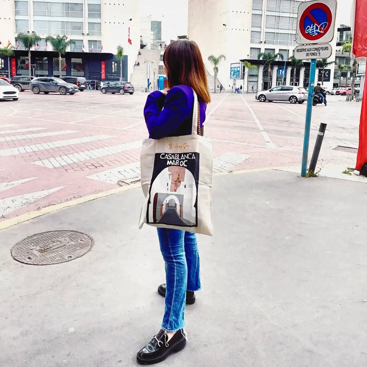 CASABLANCA TOTEBAG HANDPAINTED