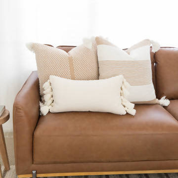 Pemium Moroccan Pillow Cover Pompon