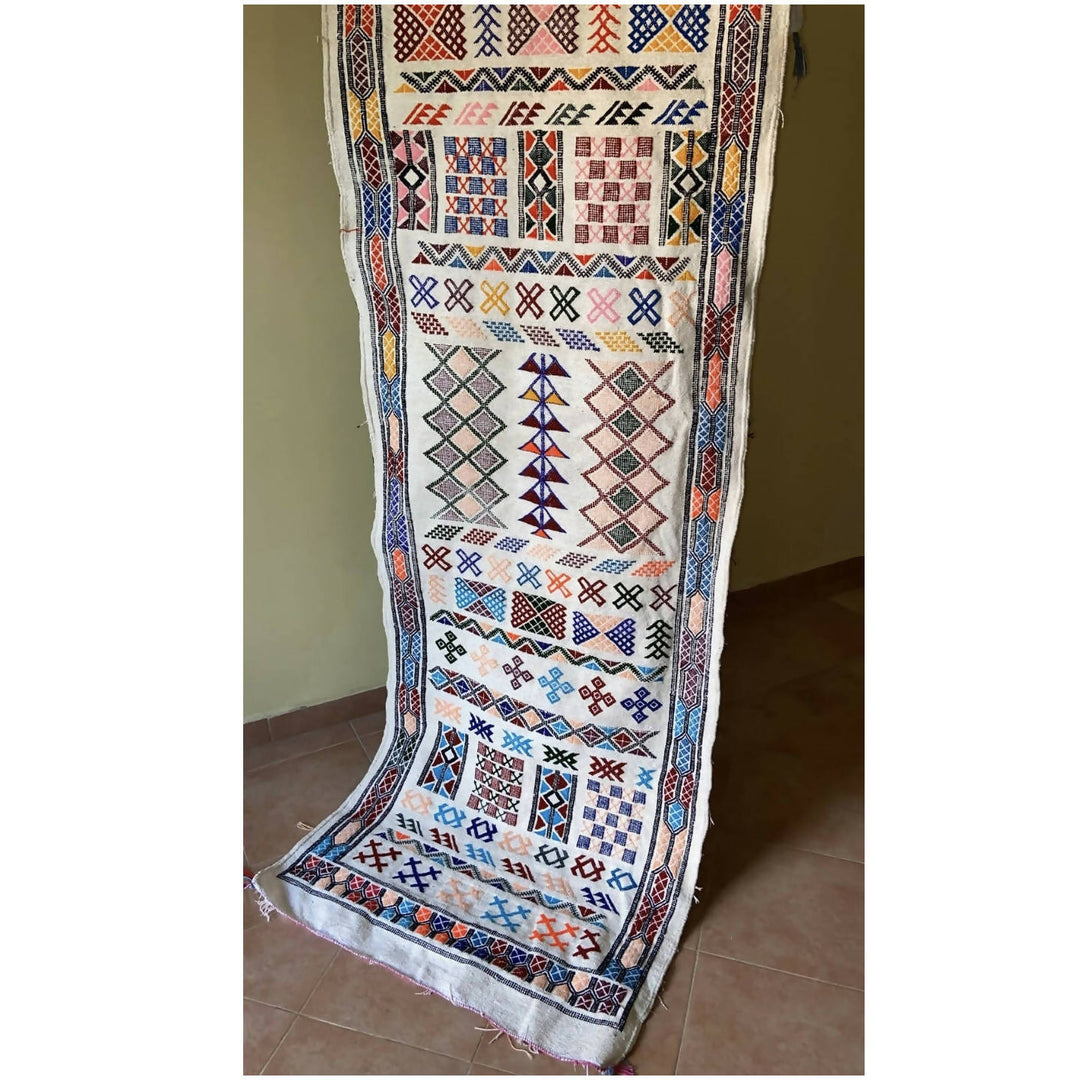 White Kilim Atlas Rug