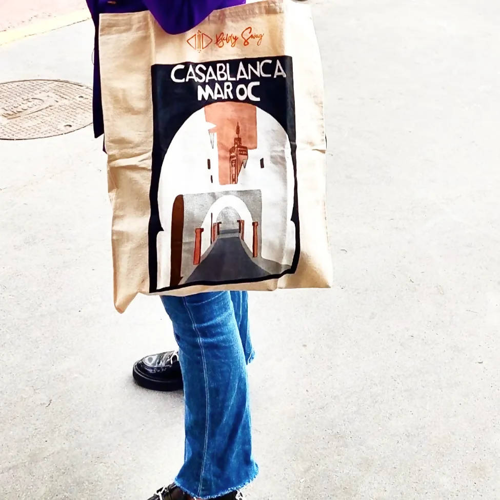 CASABLANCA TOTEBAG HANDPAINTED