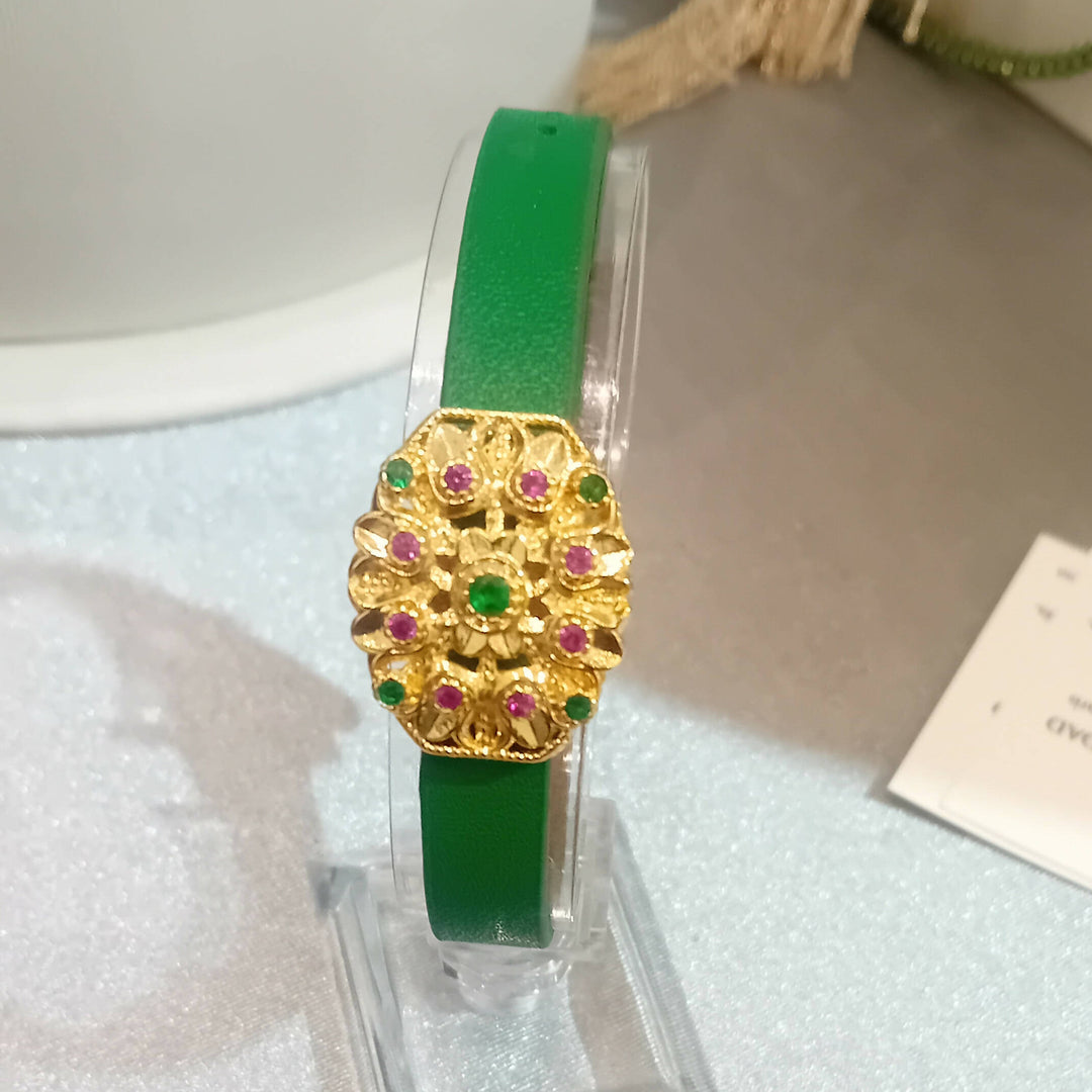 Beldi green and gold moroccan bracelet