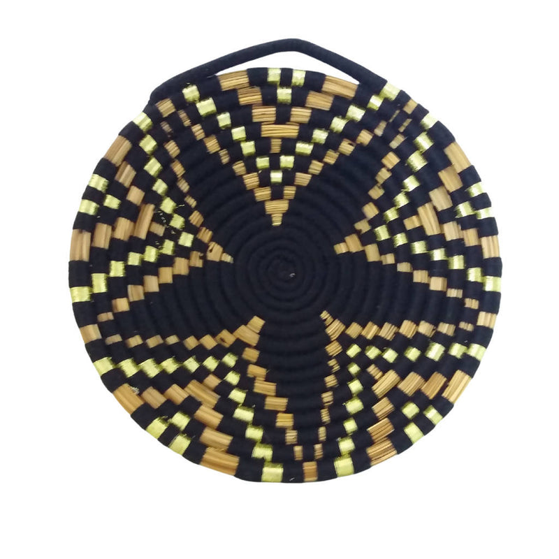 Wool & Reed Plate - Black & Yellow