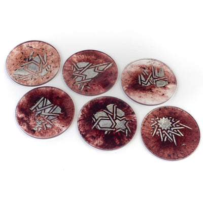 Red and Silver Resin Coasters