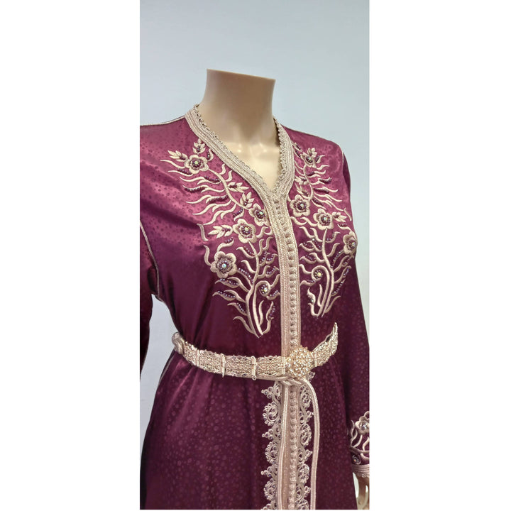 Burgundy Bell Shaped Kaftan