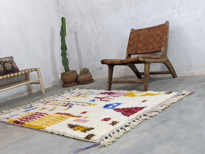 Small Moroccan Rugs - Berber Handwoven Rugs for Home Décor (160 x 116 cm)