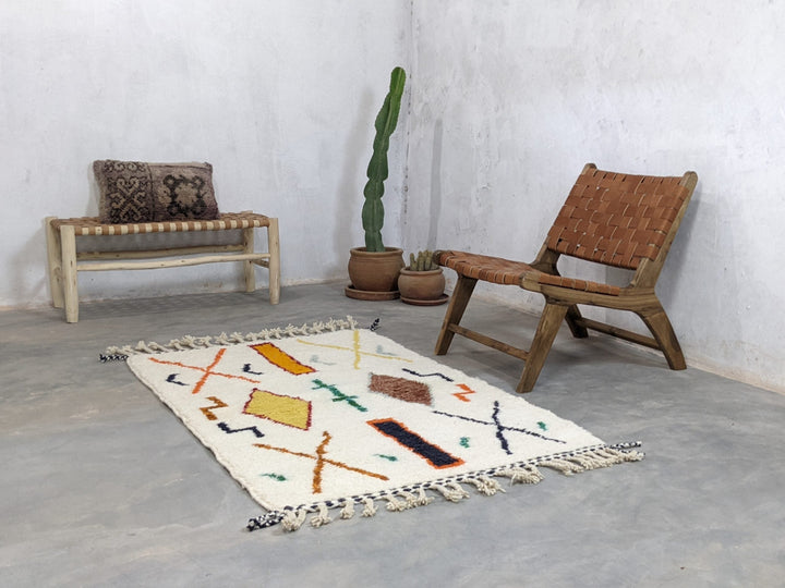 Small Moroccan Rugs - Berber Handwoven Rugs for Home Décor (158 x 105 cm)