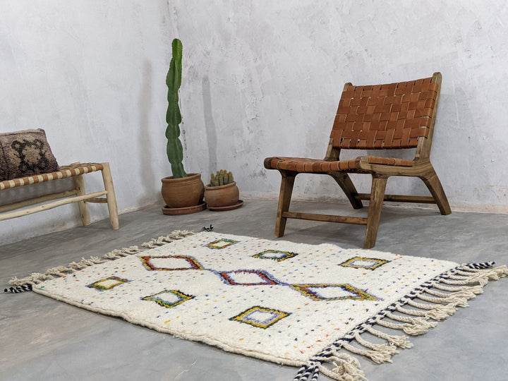 Small Moroccan Rugs - Berber Handwoven Rugs for Home Décor (152 x 102 cm)