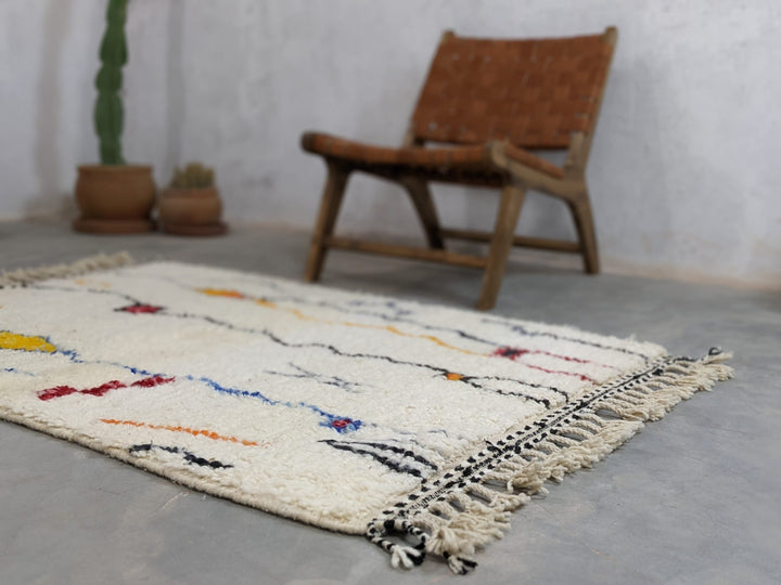 Small Moroccan Rugs - Berber Handwoven Rugs for Home Décor (156 x 110 cm)