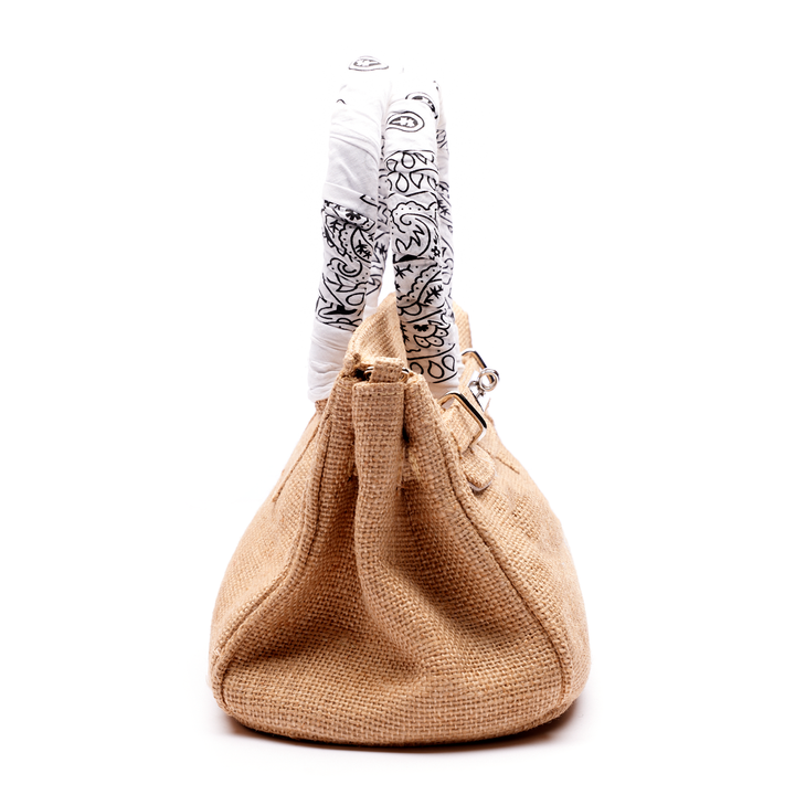 Mini Birkin Style Jute Bag-Museo Factory-MyTindy