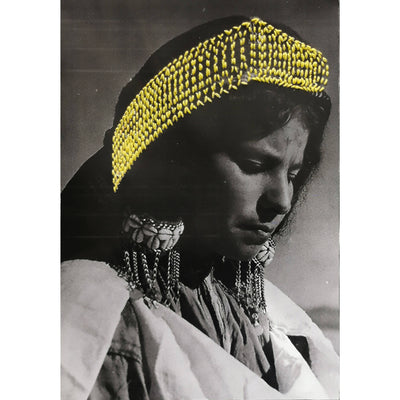BERBER WOMAN - Embroidery on vintage photograph