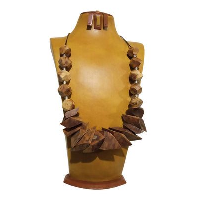 Wooden necklace made from Thuja Beaded Boho necklace-Mohamed El Arbi-MyTindy