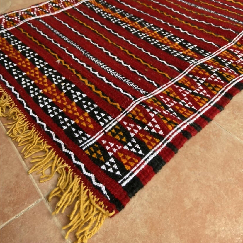 Red Kilim Atlas Rug