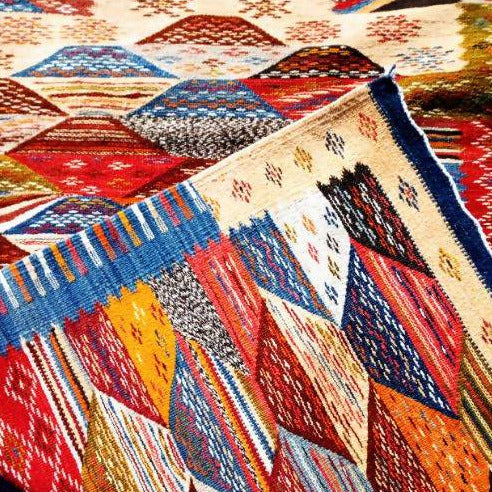Corridor Moroccan Carpet "The Map VIII"-Coopérative Bakiz-MyTindy