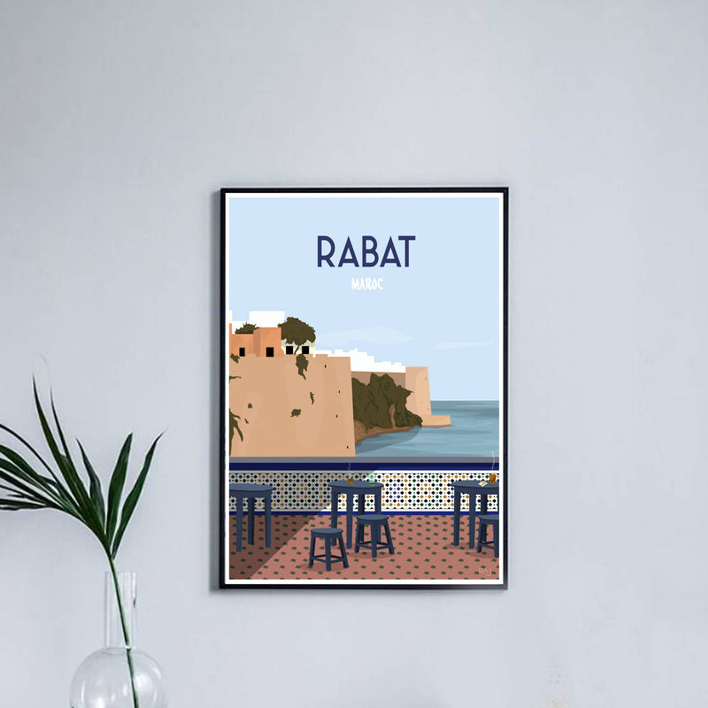 Poster - Rabat, Coffee of the Oudayas-Rajmaj-MyTindy