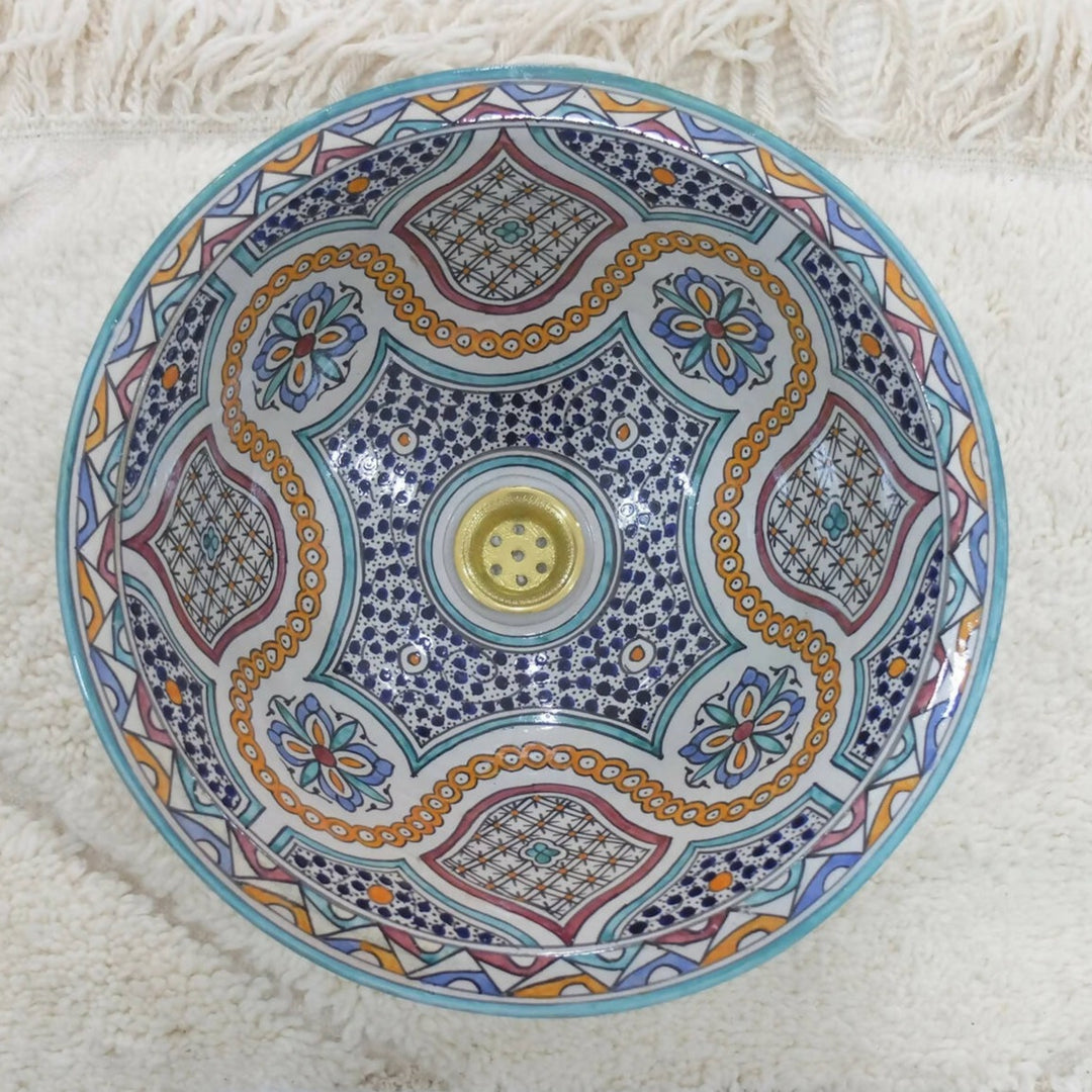 Colorful Ceramic Moroccan Sink