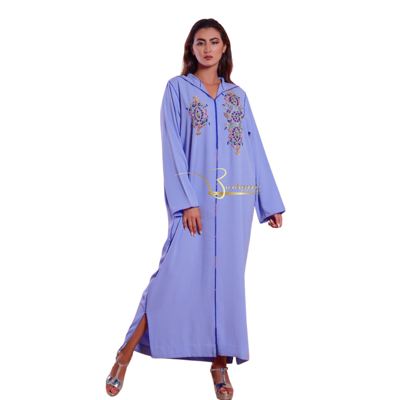Sky Blue Djellaba-Haute couture by Nadia Bencheqroun-MyTindy