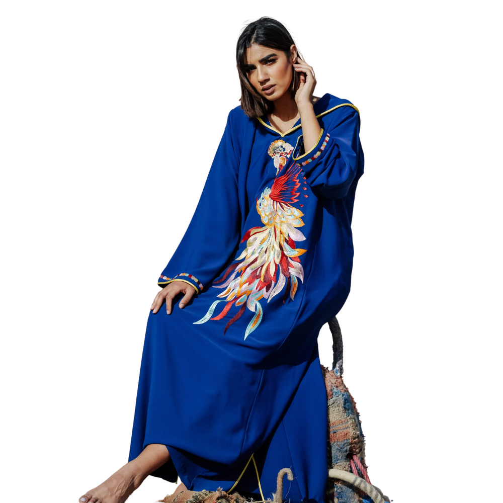 Birdy Djellaba Moroccan Dress-Yass and Yass-MyTindy