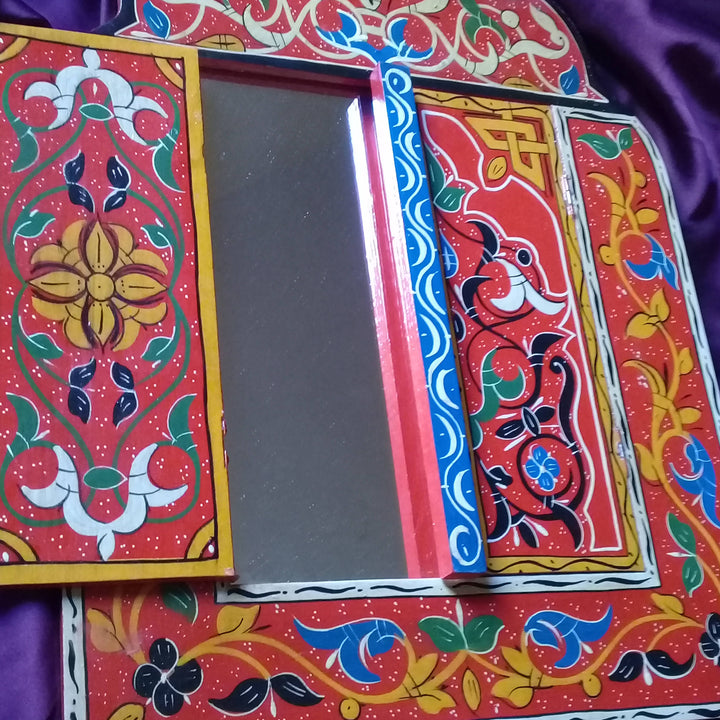 Hand Painted Moroccan Mirror with Doors