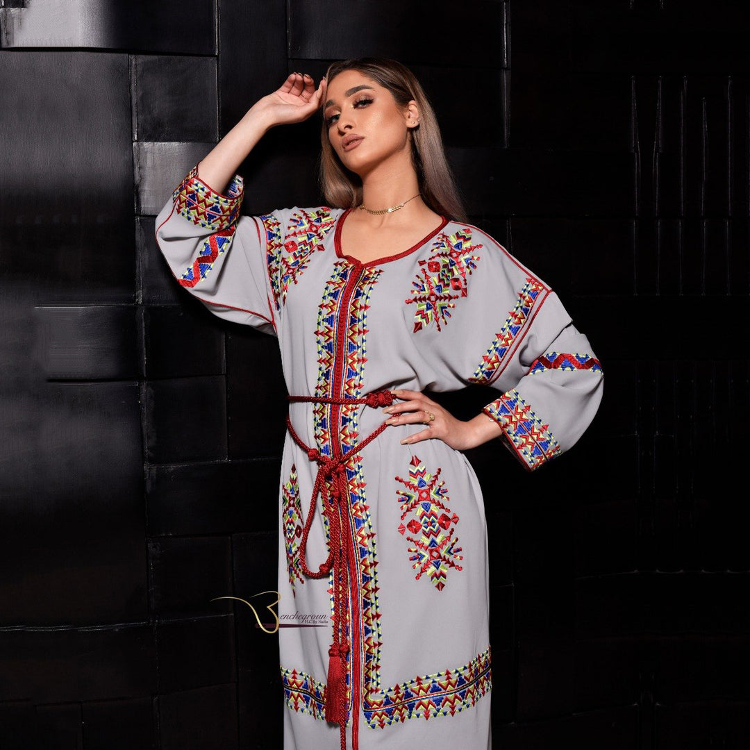 Mauve Embroidered Kaftan – MyTindy - Main Image