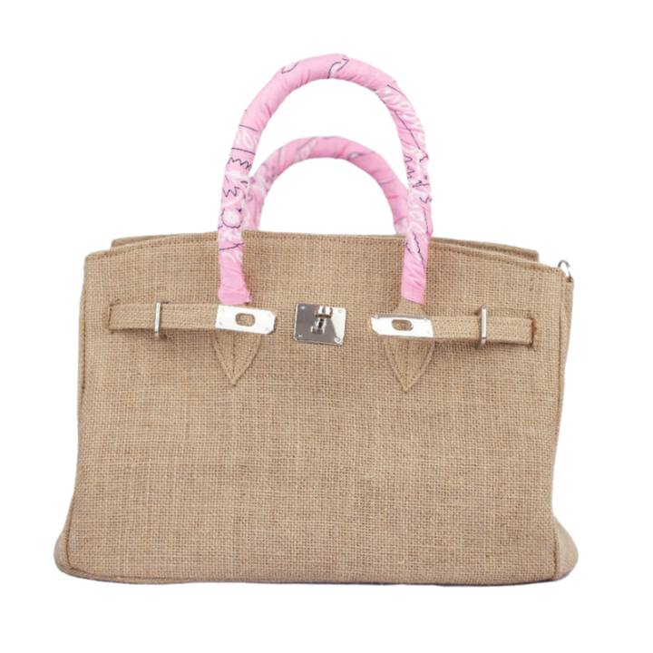 24H Birkin Style Jute Bag