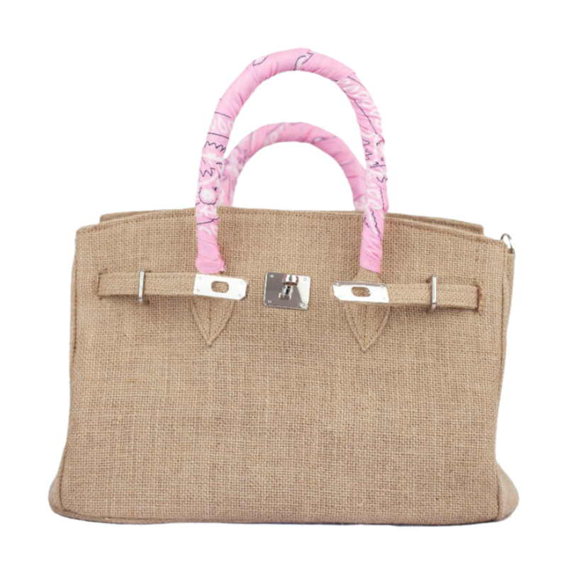 Birkin Style Jute Bag