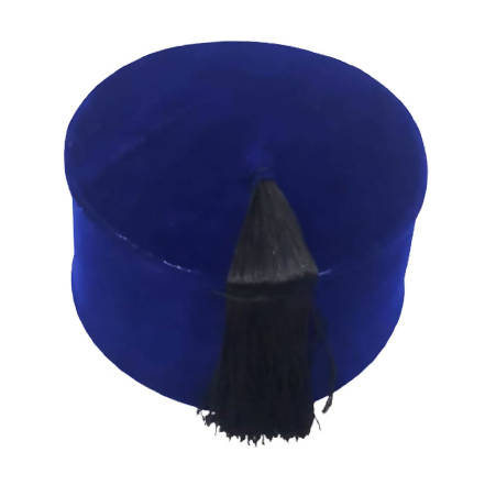 Blue Moroccan Hat "Tarbouche"-Aicha Kacem-MyTindy