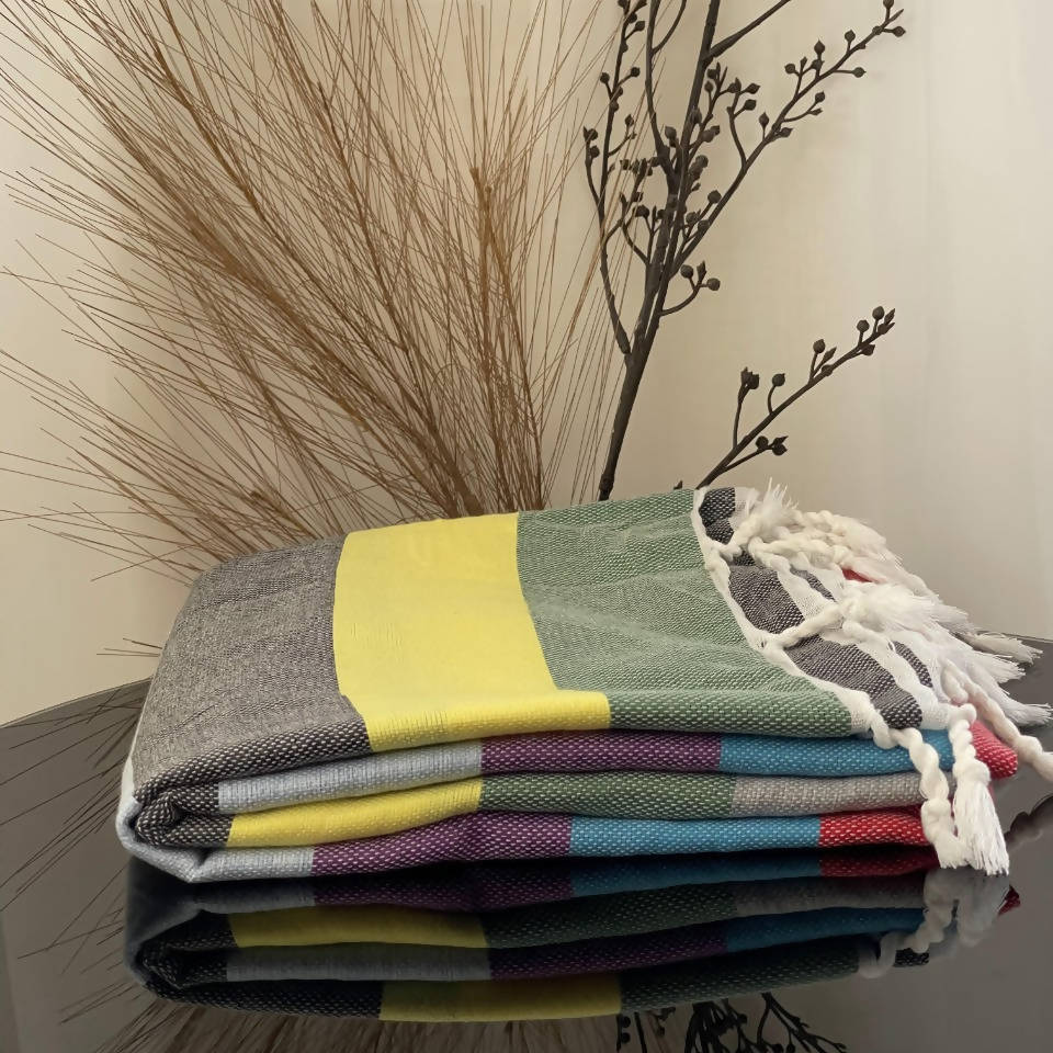 Green Tones Moroccan Towel