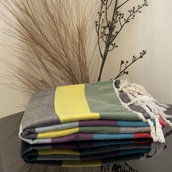 Green Tones Moroccan Towel