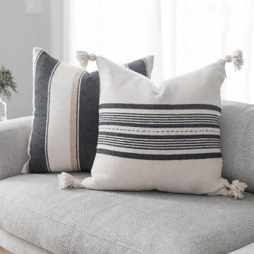 Moroccan Black & White Pillow
