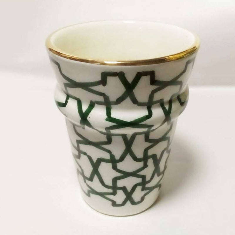RIO - Green Pattern Moroccan Coffee Cups