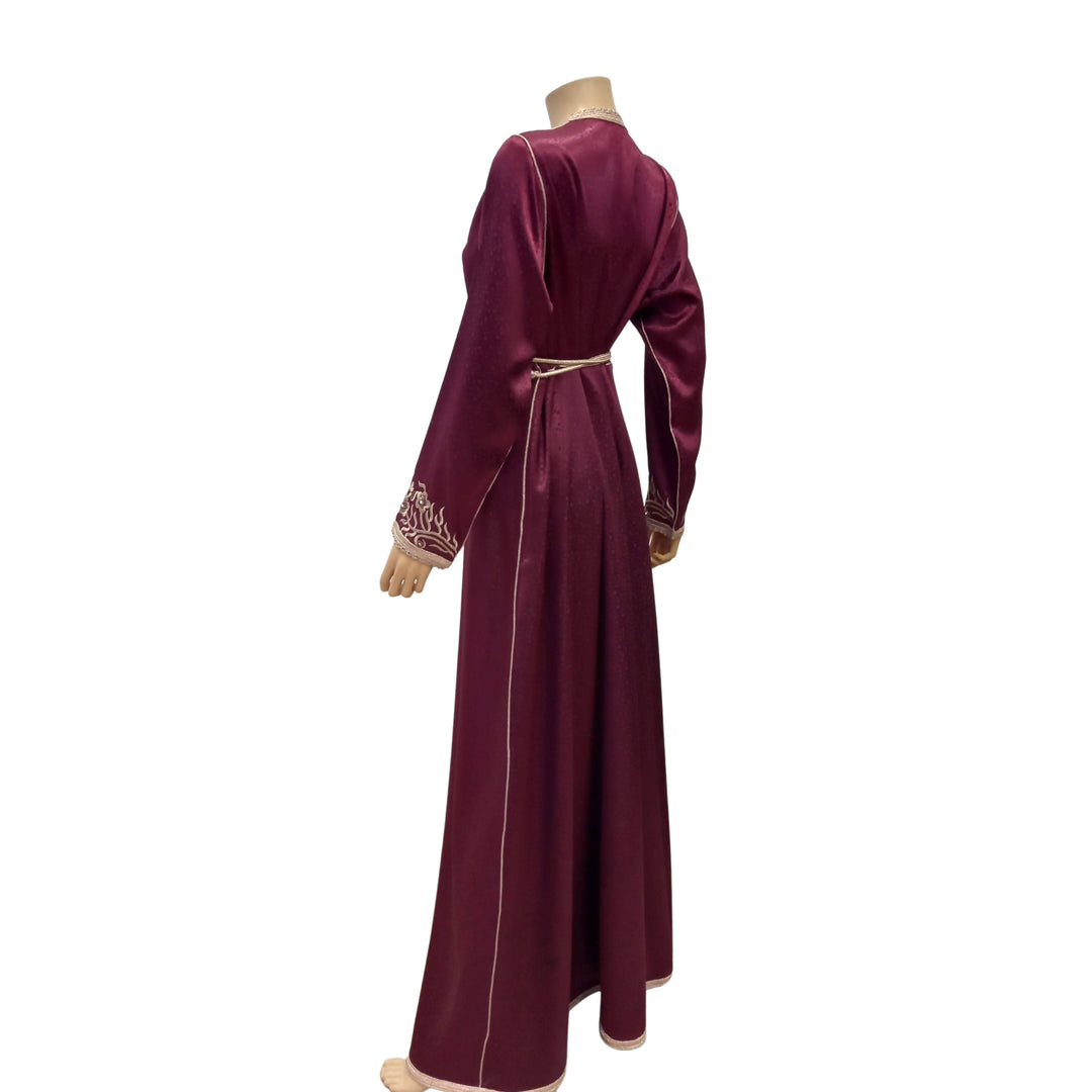 Burgundy Bell Shaped Kaftan