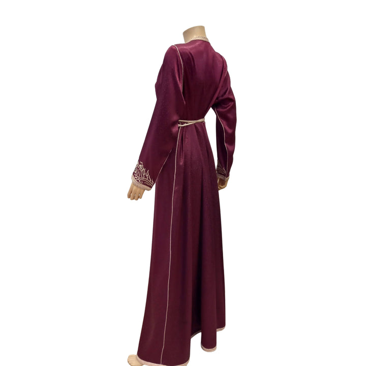 Burgundy Bell Shaped Kaftan