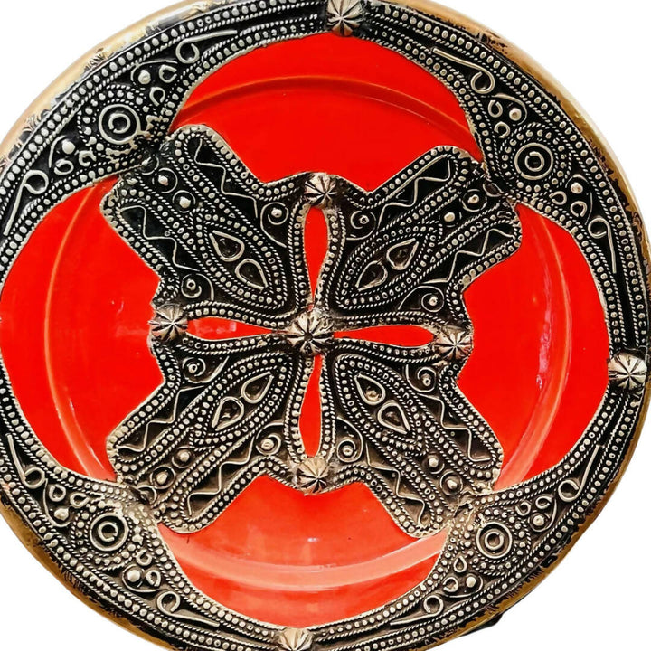 Metal and Ceramic Moroccan Bowl