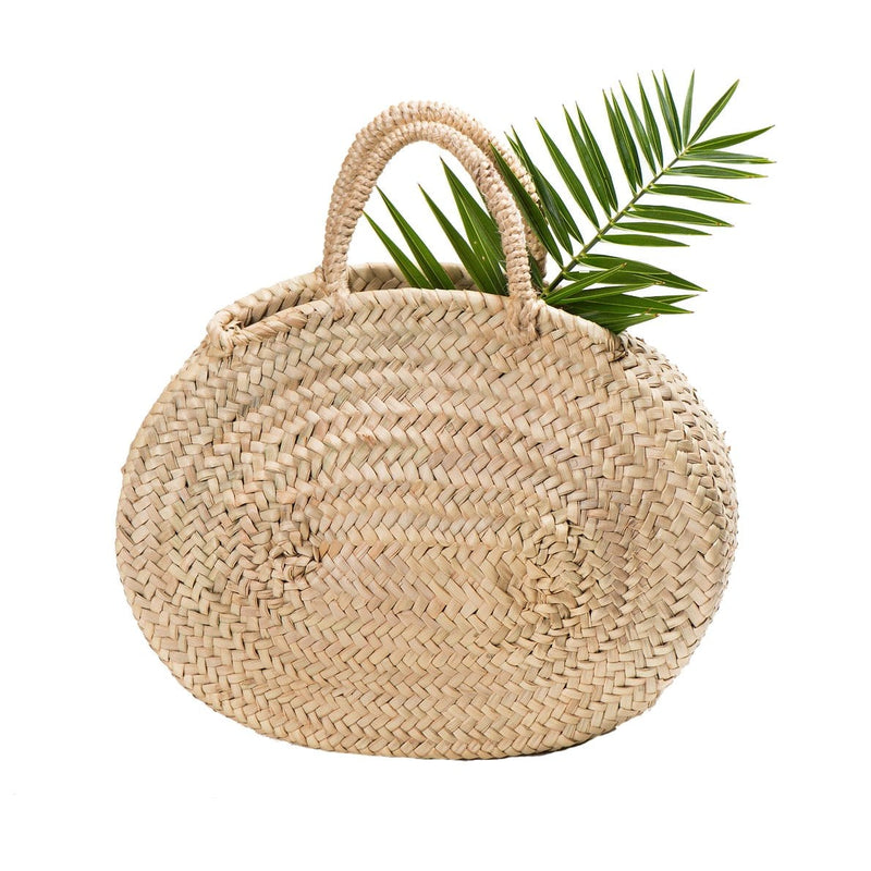 ANA - Oval Straw Bag Basket - Beach & Grocery, Shopping Bag-The Label-MyTindy