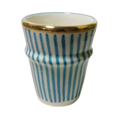 Blue Stripes Moroccan Coffee Cups