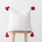 Pemium Moroccan Pillow Cover Pompon