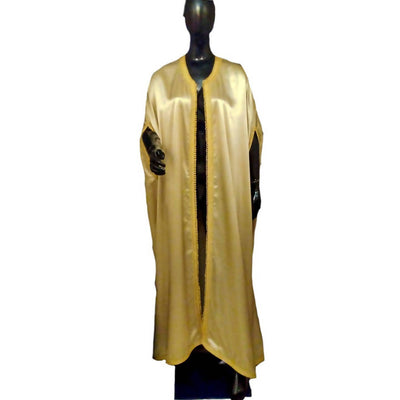 Abaya with Golden thread-Dress African Morocco Mode-MyTindy