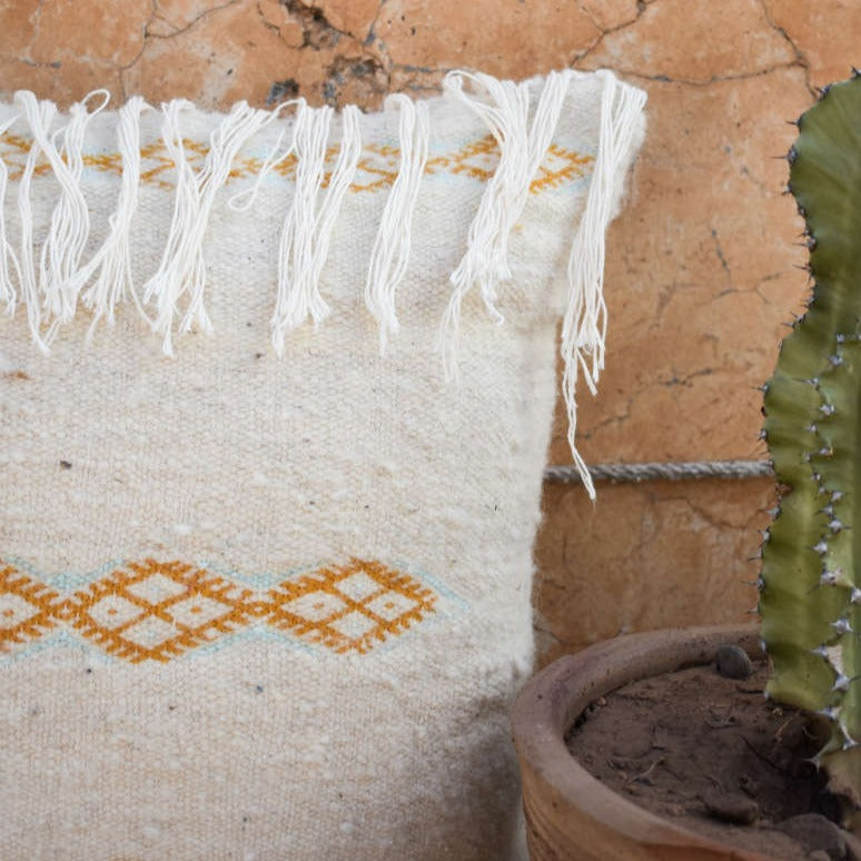 Slide View 2: Chavha Handwoven Berber Pillow Close-up  