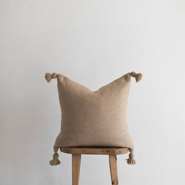 Pemium Moroccan Pillow Cover Pompon