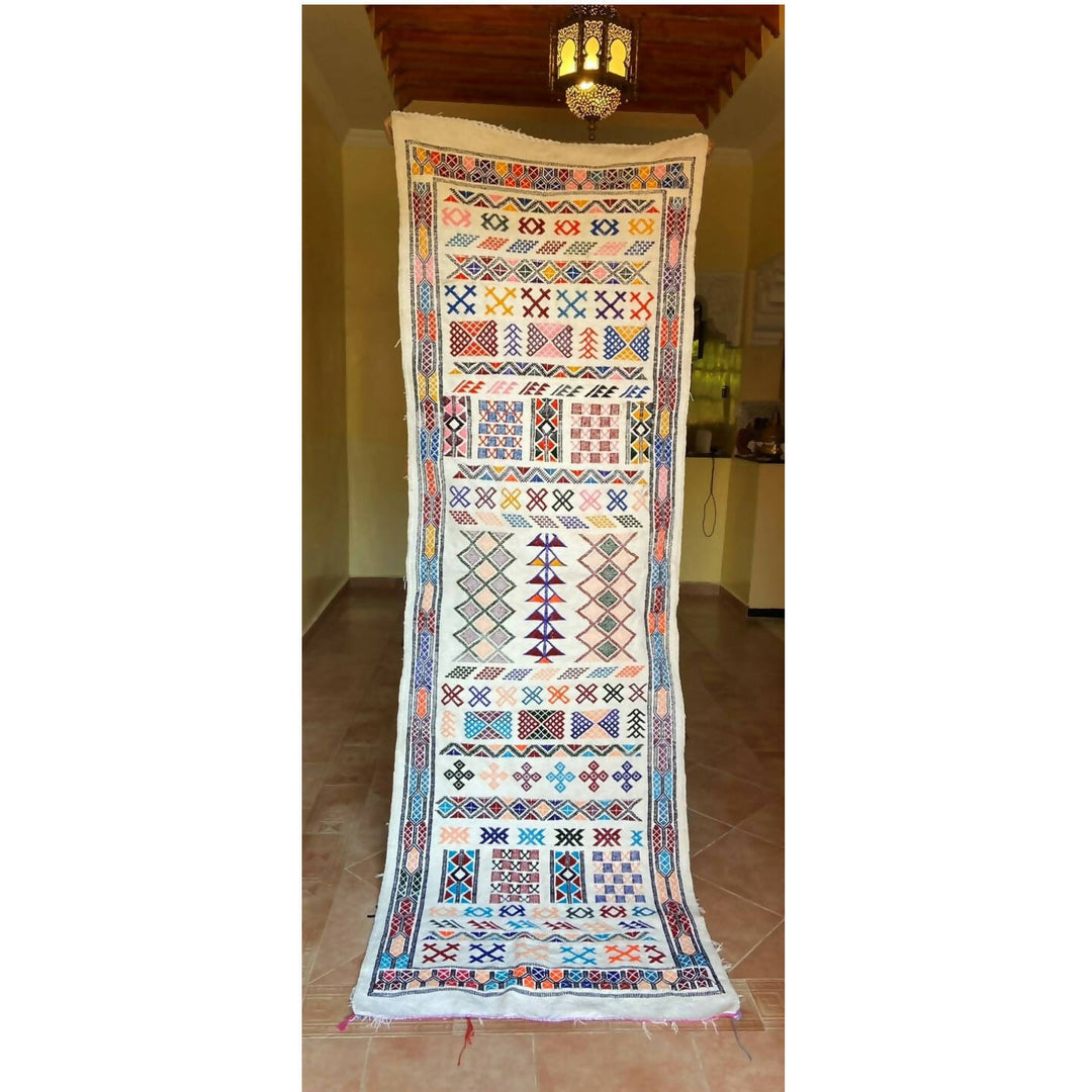 White Kilim Atlas Rug